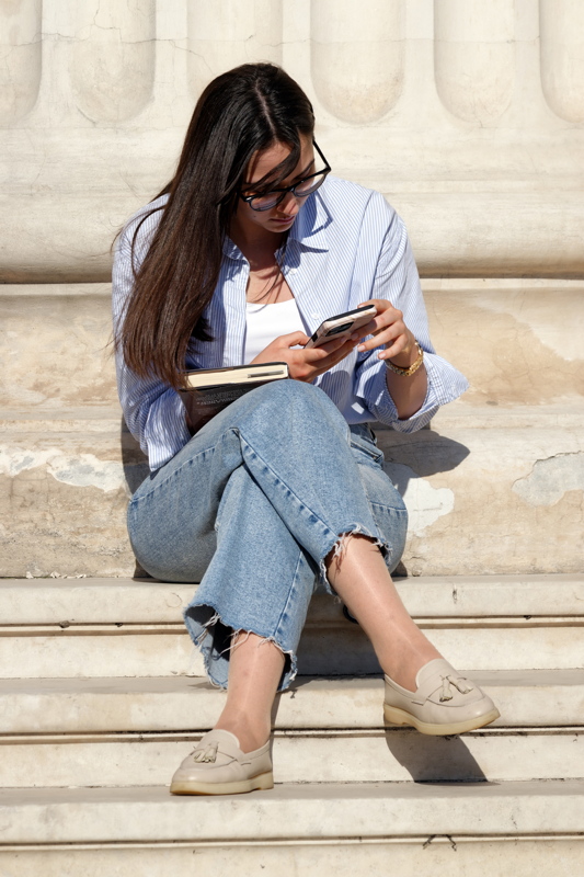 Girl reading a book 4